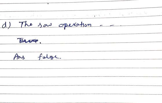 d) The sow operation - TOA Here - Ans folge