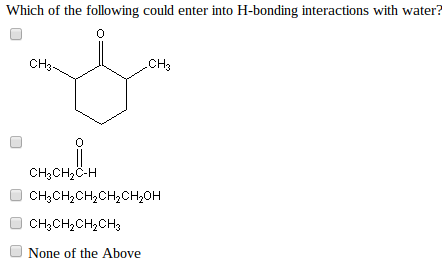 Which of the following could enter into H-bonding