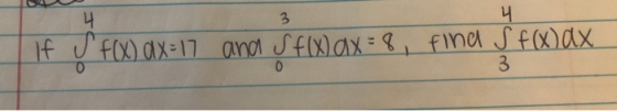 4 3 in diem asan ona yarasee, min. remax x) dx-17 and J 1:8 , find s f(x) dx