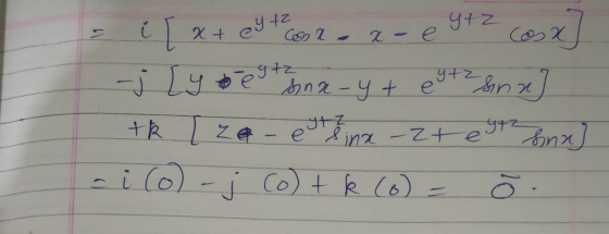 - i [ x + y te corax-e y +z cox] -j Ly test ona-yt et sna] tk [ ze - et sina -zt egth Sna] - i (o) - j (o) + k (o) - o .