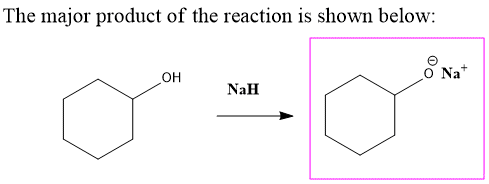 The major product of the reaction is shown below: & Nat OH NaH
