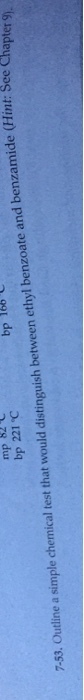 Outline a simple chemical test that would distingu
