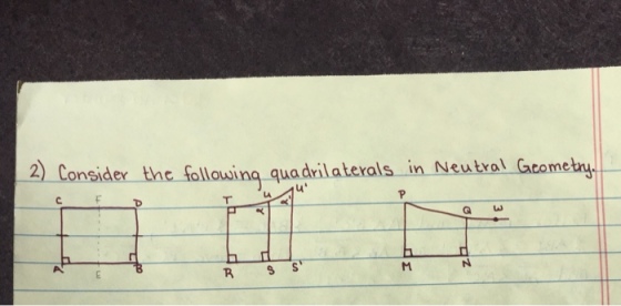 2 Consider the following quadrilaterals in Neutal acome ky ㄗ 乃