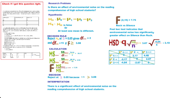 Research Problem Is there an effect of environmental noise on the reading comprehension of high school students? Hypothesis C