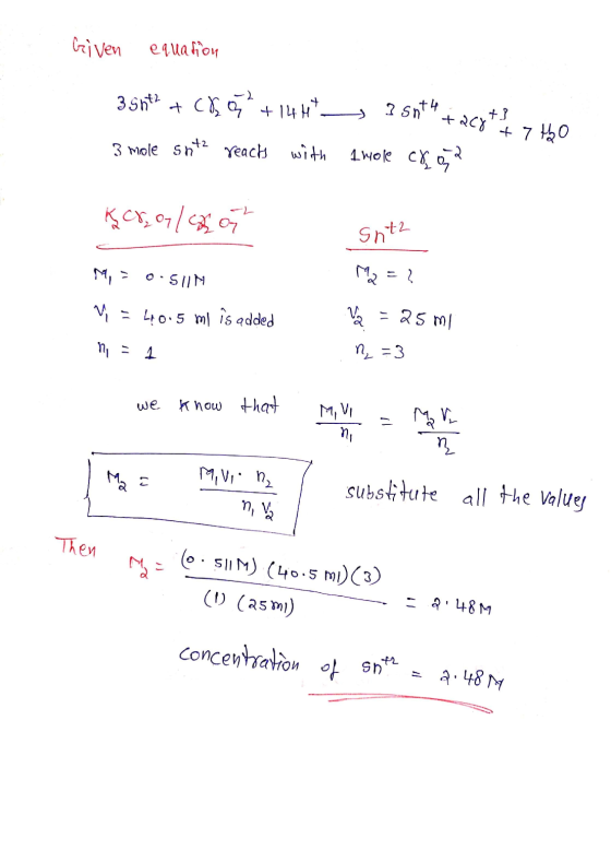 Given equation - wwt 3 sn 3 Sht? + CD +1447 3 mole snt2 reacts with +268 + 7 tho cit] ? snt 4 ta 1 mole c802 Kcron/nor Snth M
