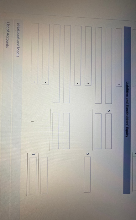 Liabilities and Stockholders Equity e Textbook and Media List of Accounts