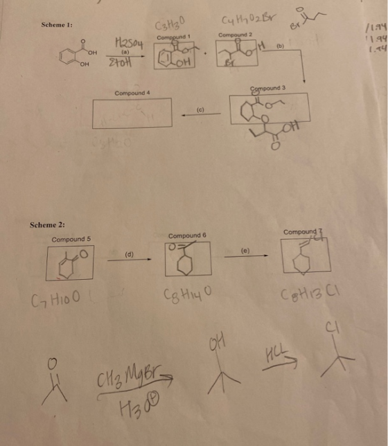 Scheme 1: C3H₂O C4 H2O2 Br Compound 2 Compound 1 12504 /194 11.94 1.14 H (b) OH (a) OH он Etot Br Compound 4 Sympound 3 (c) O
