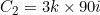 \small C_2 = 3k\times 90i