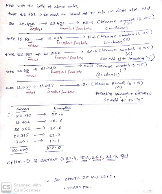 Now with the help of above owes take 2.2.432 – we need to sound oth to only one digit abtel puent. 22.432 - 22.432 --> 22.42