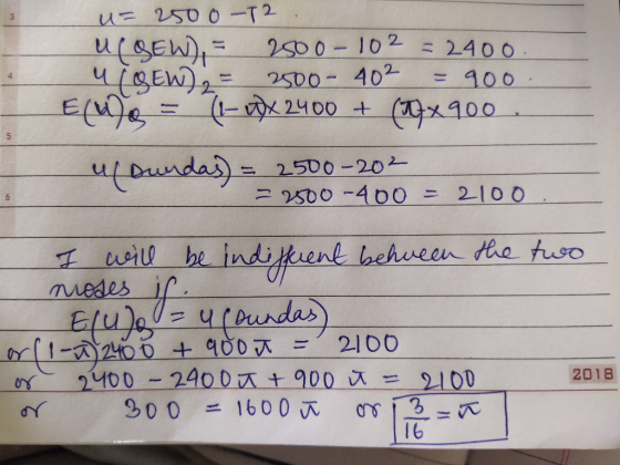 u= 2500-T2. UGGEW) = 2500-102 = 2400. uſgew), = 2500- 402 = 900 Eug = (1-X 2400 + (0x900. u Dundas) = 2500-202 = 2500-400 = 2