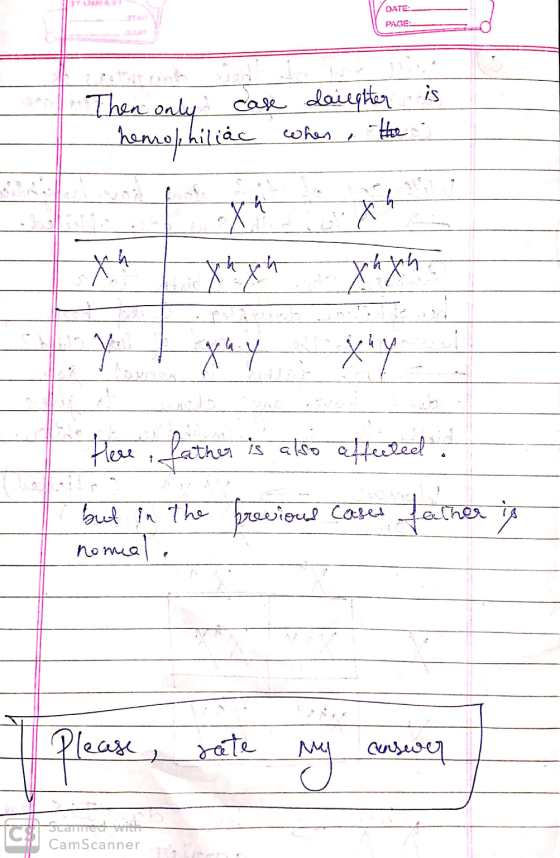 DATE: PAGE: is Then only case dailgter hemo hiliac when the X4 xh | xkyh X4 xh yn Here father is also affected ! but in the p