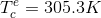 T_{c}^{e}=305.3K