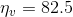 \eta _{v}=82.5%