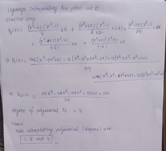 (82_2x) (211 x 10 (x2+2x) (321) Br(e) = 6x3y) (221) X5 t 4 Lagrange interpolating for point set er Similiar way. X(-3) + 8x3