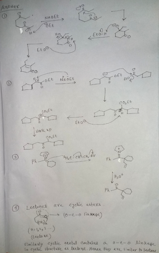 NaoEt Eto-? Et o EtO COLEL Et o Co,Et 3 ph 0 Ph (0-c-o linkage ?? (Lacho n) Similar in eyelic stucture cyclic eeetel contina a 0-e-o linka lectone.. Henee tay re similar to laetne