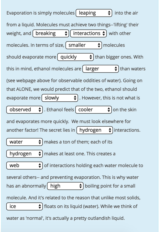 Evaporation is simply molecules leaping nto the ai