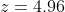 Z= 4,96