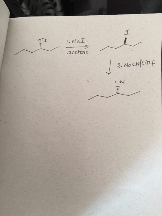 1. Nal acetone 2. NOCN/DMF Yin