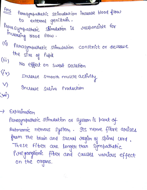Ans Parasympa - Para sympat Para sympathetic stimulation increase blood flow to external genitală. Sympathetic stimulation is