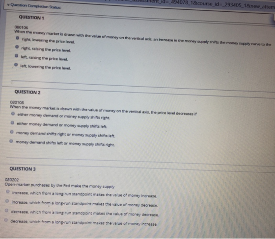 TL_sessinent_id=_494078_1&course_id=_293405_1&new_attem Question Completion Status: QUESTION 1 080106 When the money market i