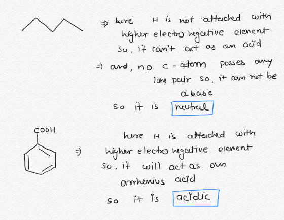 » bare H is not attached with higher electro negative element So, it cant act as an acid =) and, no c-atem posses any - lone