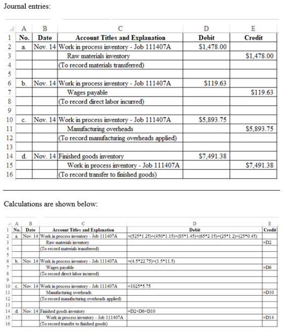 Journal entries: D Debit $1,478.00 E Credit $1,478.00 4 $119.63 $119.63 A B с 1 No. Date Account Titles and Explanation 2 a.