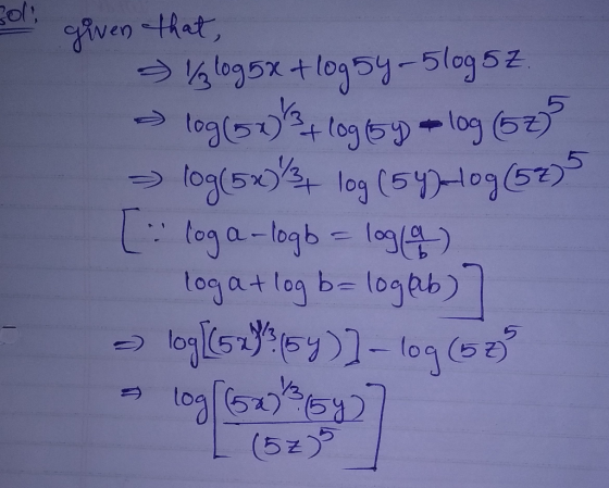 5 to a log b logb)