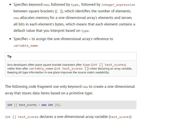 Specifies keyword new, followed by type, followed by integer_expression between square brackets (I ]), which identifies the n