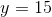 y=15