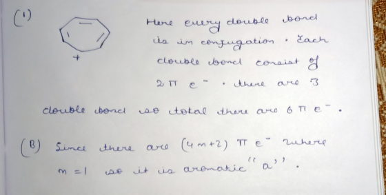 (9) double bond Zach enery is in concugation consist of couble bond 2 TT e- there avie clouble bond so total there are 6 T e-