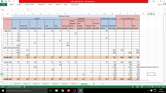 XI 5 2020-09(2) SEP.xlsx - Microsoft Excel ? X FILE HOME INSERT PAGE LAYOUT FORMULAS DATA REVIEW VIEW DEVELOPER Sign in S22 :