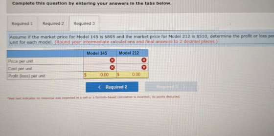Complete this question by entering your answers in the tabs below. Required 1 Required 2 Required 3 Assume if the market pric