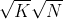 \sqrt{K}\sqrt{N}