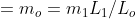 =m_o = m_1 L_1/L_o