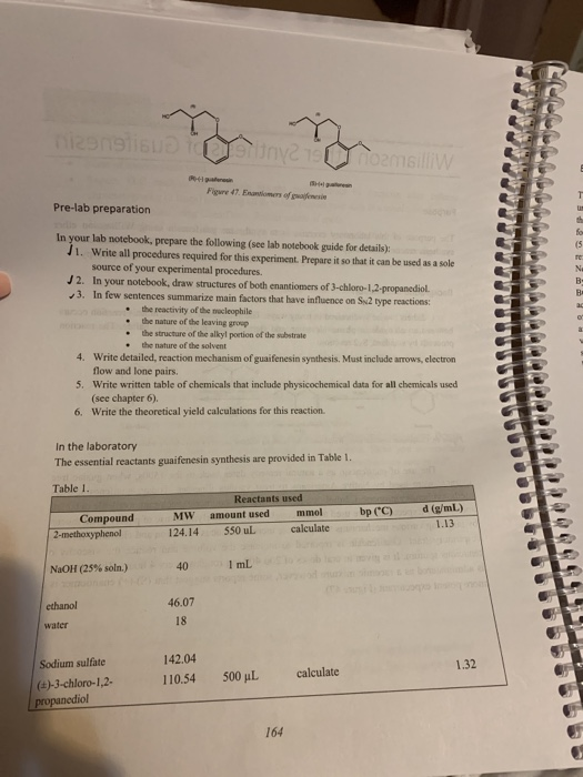 100 Pre-lab preparation BREE In your lab notebook, prepare the following (see lab notebook guide for details): Jl. Write all
