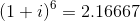 (1 + ) = 2.16667