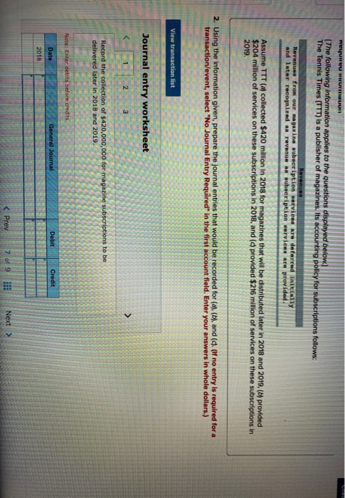 requreu uHUmen (The following information applies to the questions displayed below) The Tennis Times (TTT) is a publisher of