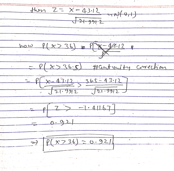 then 2 = X-43-12 anford) जी012 how P(x) 36 p M-93.12 PA> 36. #cent unity correction (24312565 - 43.12 2 21.9912 7 > - - 4167]