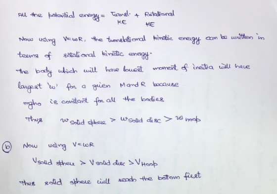 All the potential Rotational enegy Tansl. KE KE Now using teams of VEwr, the translational kinetic eneigy can be written in r