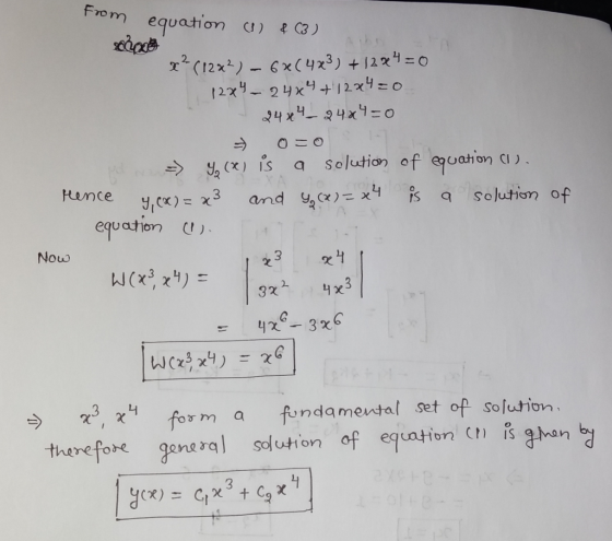 from equation w $ (3) dhe poet m 2 (1232) x² (1282) – 6x(423) + 12x4 = 0 1284 - 24x4 + 12x4 = 0 24x4 - 2404=0 of Now => 4, (x