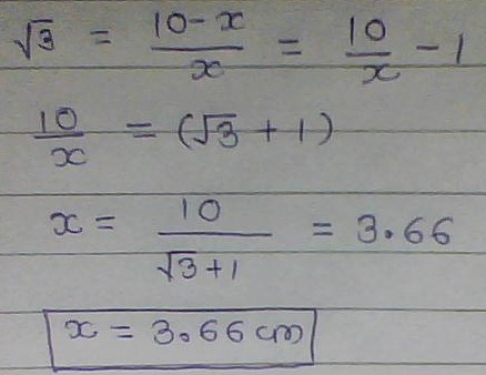 V3 = 10-x-10 CC- 10 = 3,66