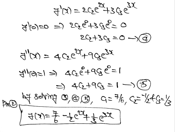 70) = 2608438 yol-o =] 2cétigeso 262+36 = 0 alon) = 49,49gedy ytravel > 4ąé+9ge=1 -) 4G2+96-1-)5 by solving 0,@, q= 7/6, CX4