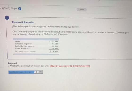 mt 1 (Ch1,2) 50 pts Saved Required information [The following information applies to the questions displayed below.) Oslo Com