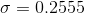 O = 0.2555