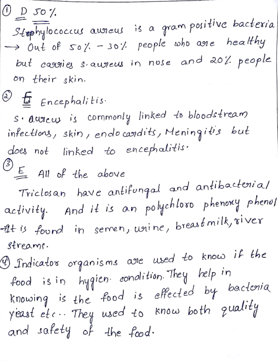 gram positive bacteria heathy Stophylococcus auneus Out of So - 30/ people who a1e but casoie g.augeus in nose and 0% people