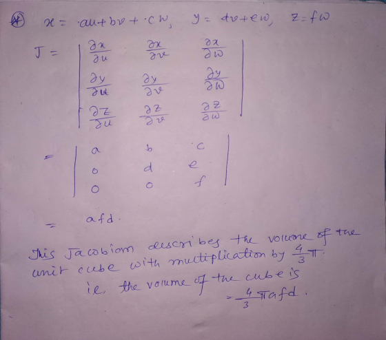 x = -autbyt.cw y = dorew, z = fw ax J = an Ju 2x aw are dy Jut ау ау Jw az Dz Ju b C d o f О afd. This Jacobiam describes the
