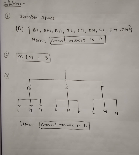 en om- Sample Space (A) BL, om, β H, SL, SM, SH, FL, FM,FH2İ Hem co In (5)