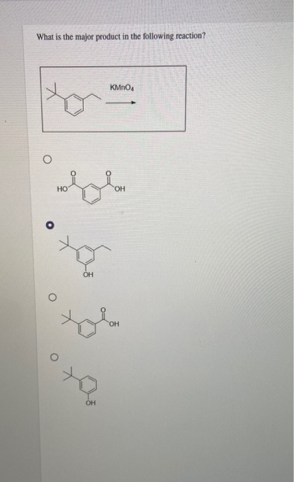 What is the major product in the following reaction? KMnO4 ОН g ОН он ОН
