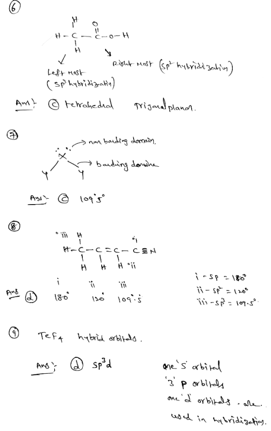 H-CLC-O-H t Right mast (sp² hybridization) Left most (sp hybridizatin) © retrahedral origanal pland. And? nan banding domain