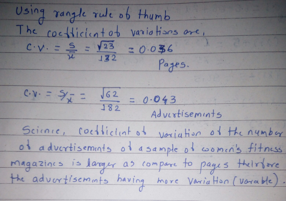 Using Tanye ue ohum b 132 Pages 乂 0043 182 Advertisemints hen ot the numbn ot advertisements ol a sample-01 ao o mens fitness ーmagazines-1s larger as compare to-pages-tteinve the advertisements having hore variaHantverabte).